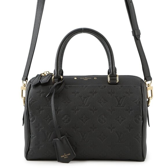 LOUIS VUITTON Speedy Bandouliere NM Size 25 Monogram Empreinte Leather Noir - Picture 1 of 16